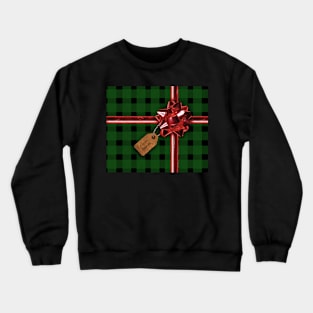 Christmas Gift in green buffalo plaid Crewneck Sweatshirt